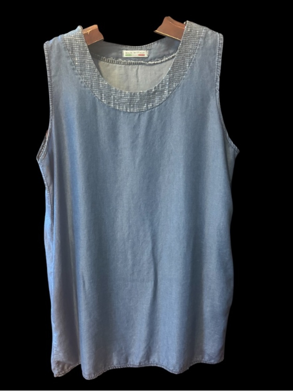 Made in Italy mini viscose dress size L with side pockets in great condition
